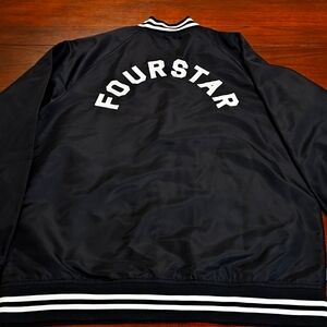 Fourstar Black Bomber Men's Jacket Size Large